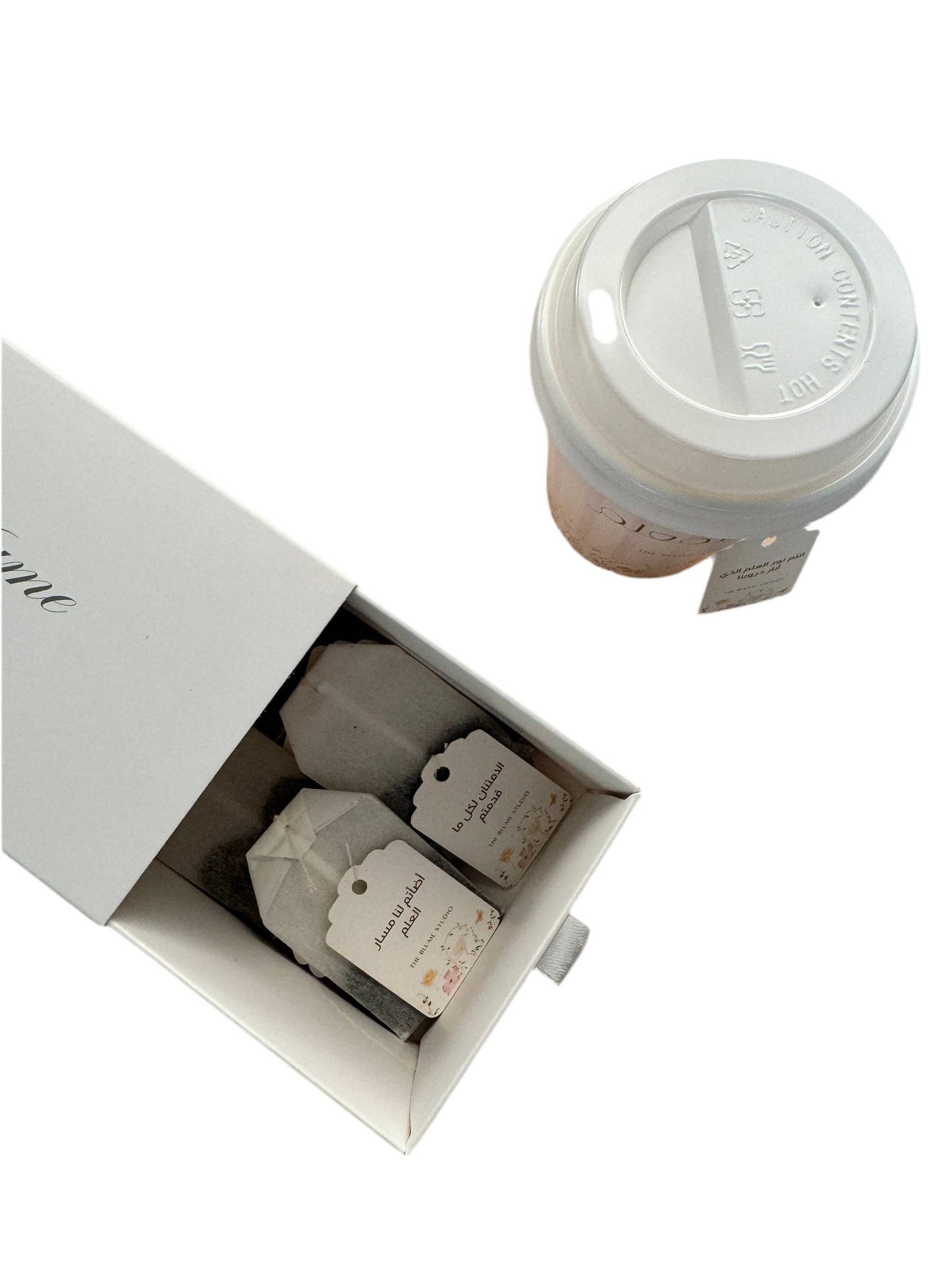 Tea box with paper cups